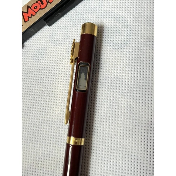 Vintage Mickey Mouse Walt Disney Gold Filled Clock Pen ~Need Ink~ - Picture 9 of 14